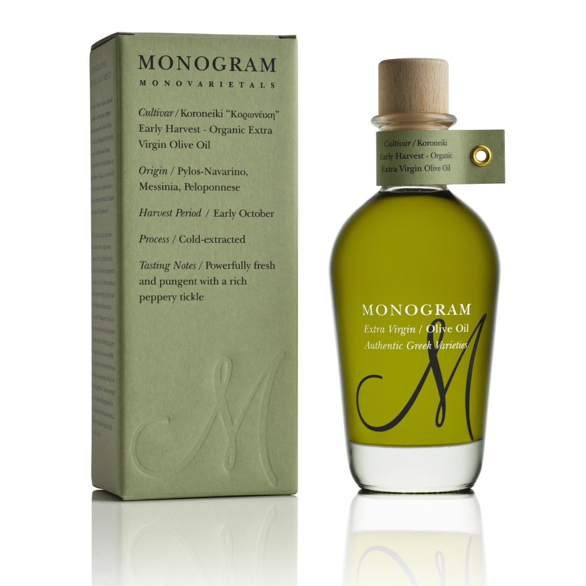 Oliwa z oliwek extra virgin Koronéiki z wczesnych zbiorów Monogram 250 ml