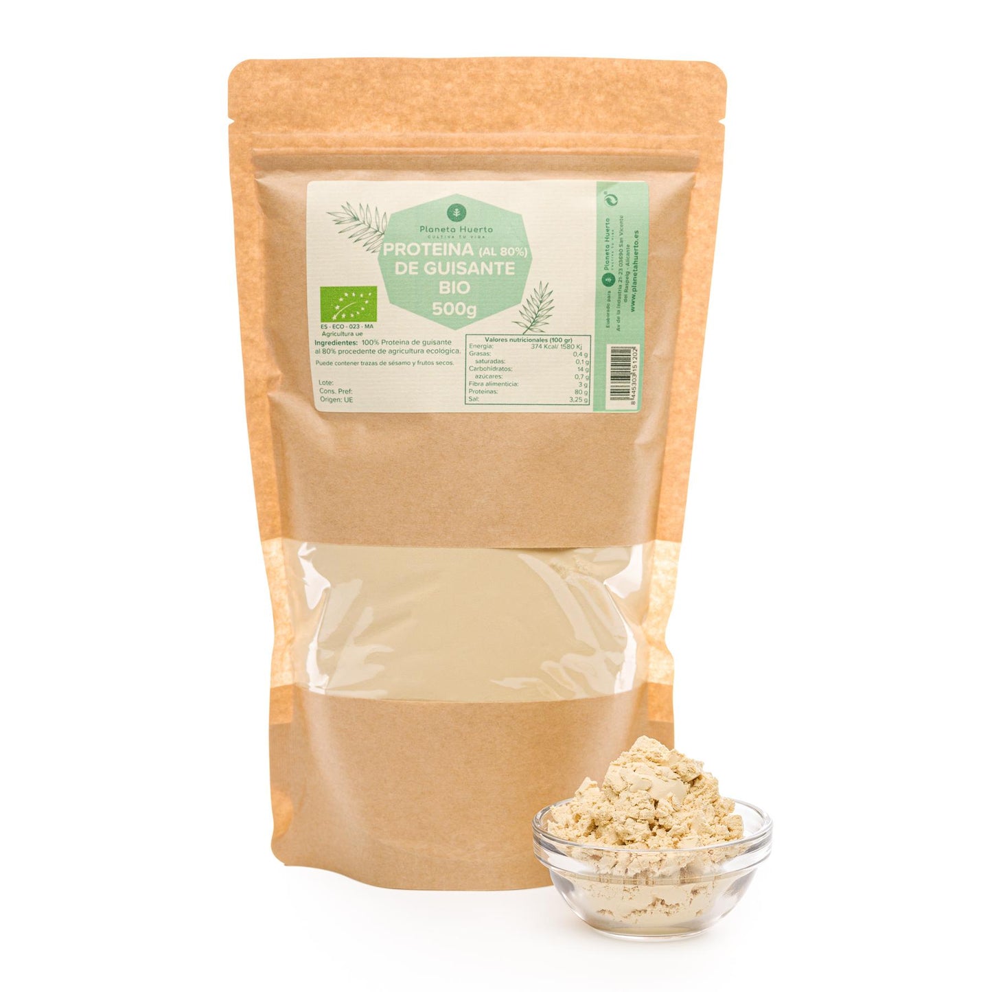 Protéine de pois 80% ECO Planeta Huerto 500 g