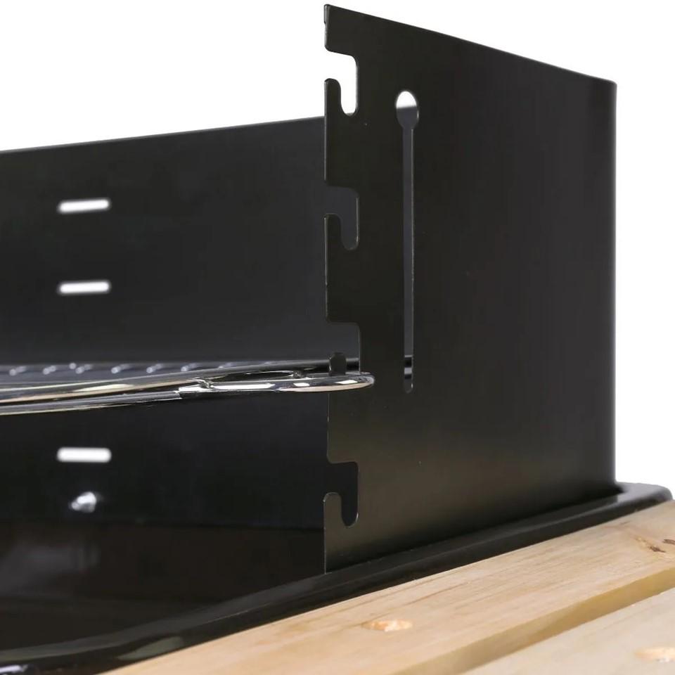 Charcoal Barbecue Rectangular Black Trolley 67 x 38 x 83 cm Ldk Garden