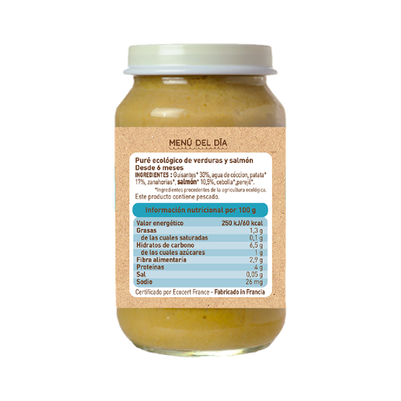 3er-Pack Gläschen Gemüse und Lachs (ab 6 Monaten) Babybio 200 g