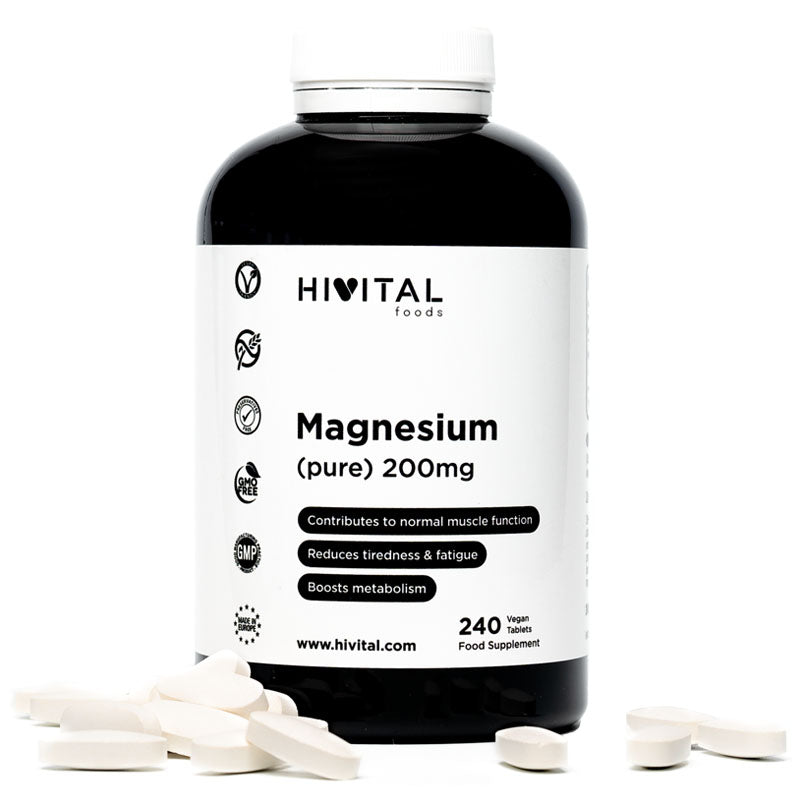 Magnesium 200 mg magnesiumcitrat Hivital 240 tabletter