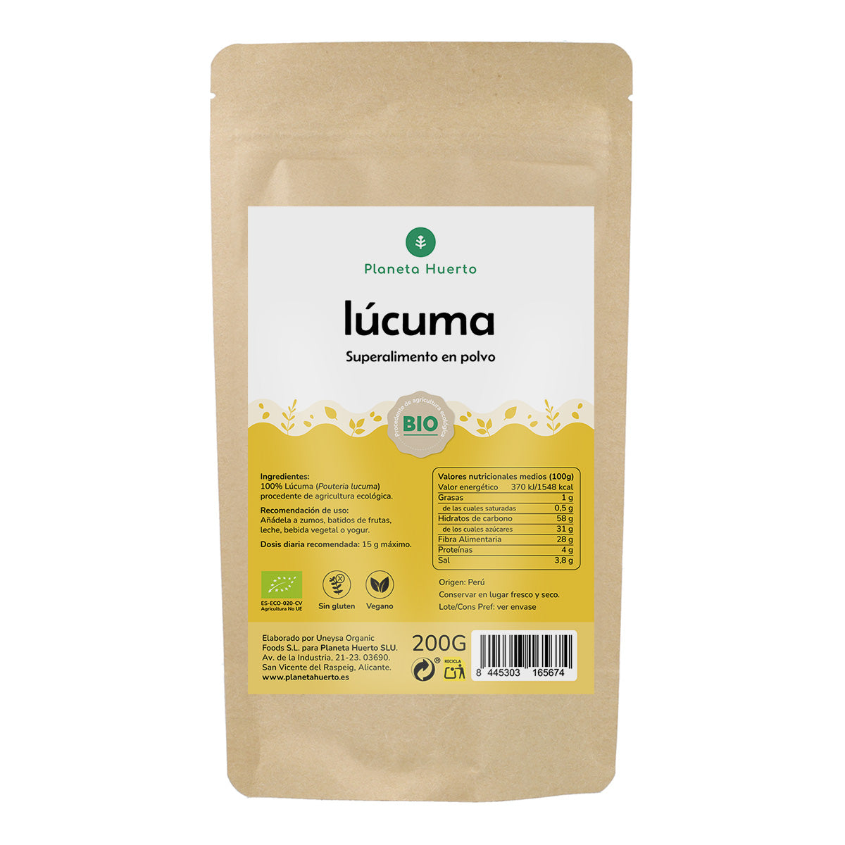 Lucumapulver Eco Planeta Huerto 200 g