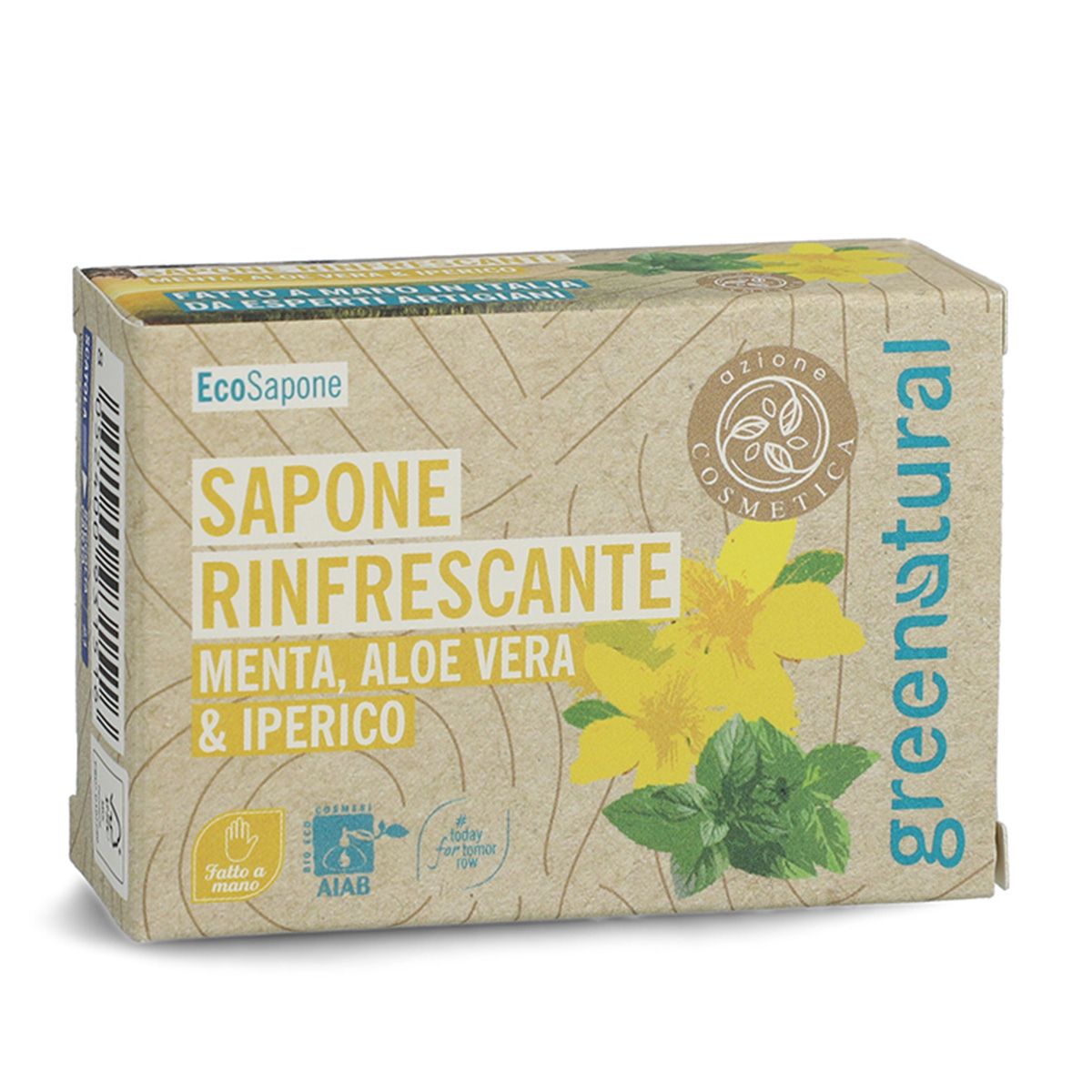 Refreshing Mint Hiperico tvål 100 g Greenatural