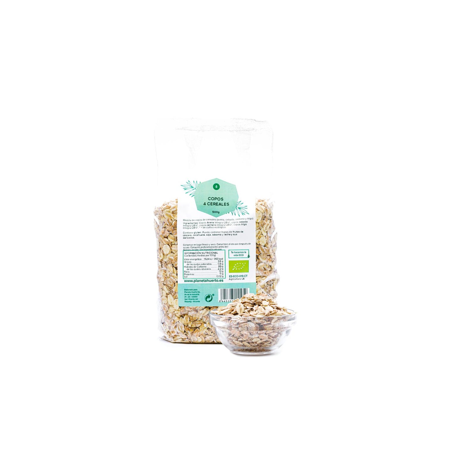 Flocons 4 céréales ECO Planeta Huerto 500 g