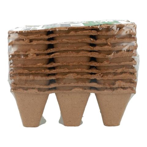 Förpackning kvadratisk fibertråg för såbäddar Planeta Huerto 10 enheter