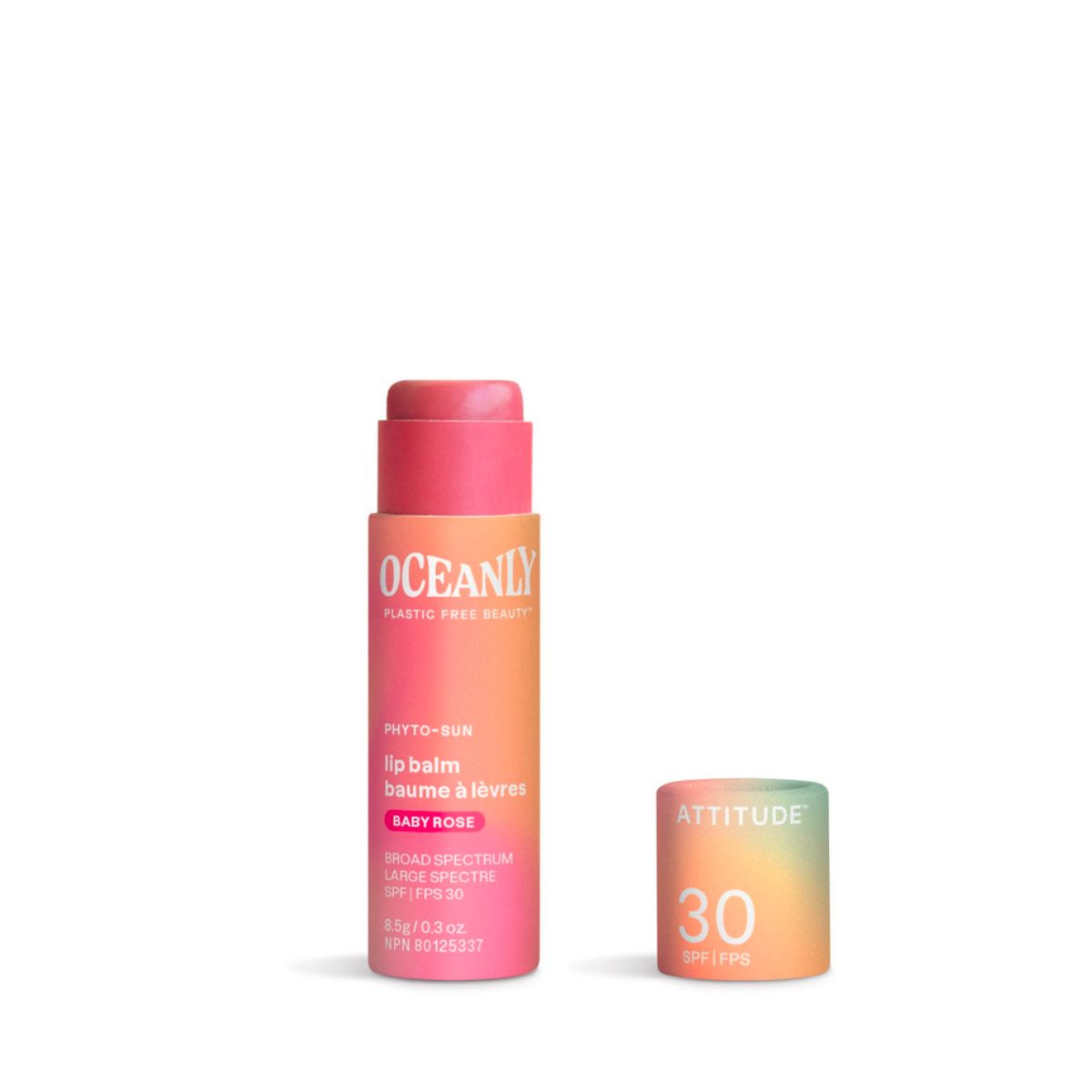 Oceanly - PHYTO-SUN Balsamo labbra colorato SPF 30 - Baby Rose, Attitude, 8,5 g