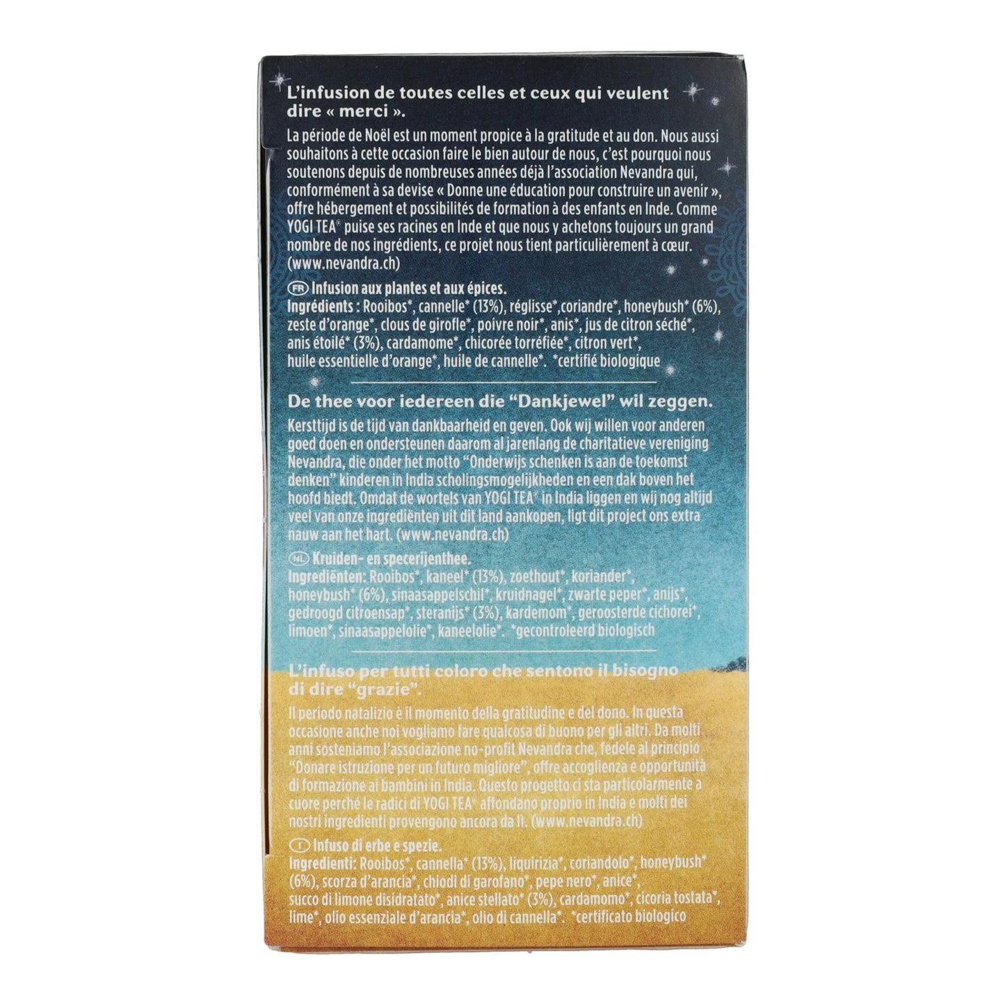 Yogi Tea BIO Tè Natale 17 bustine