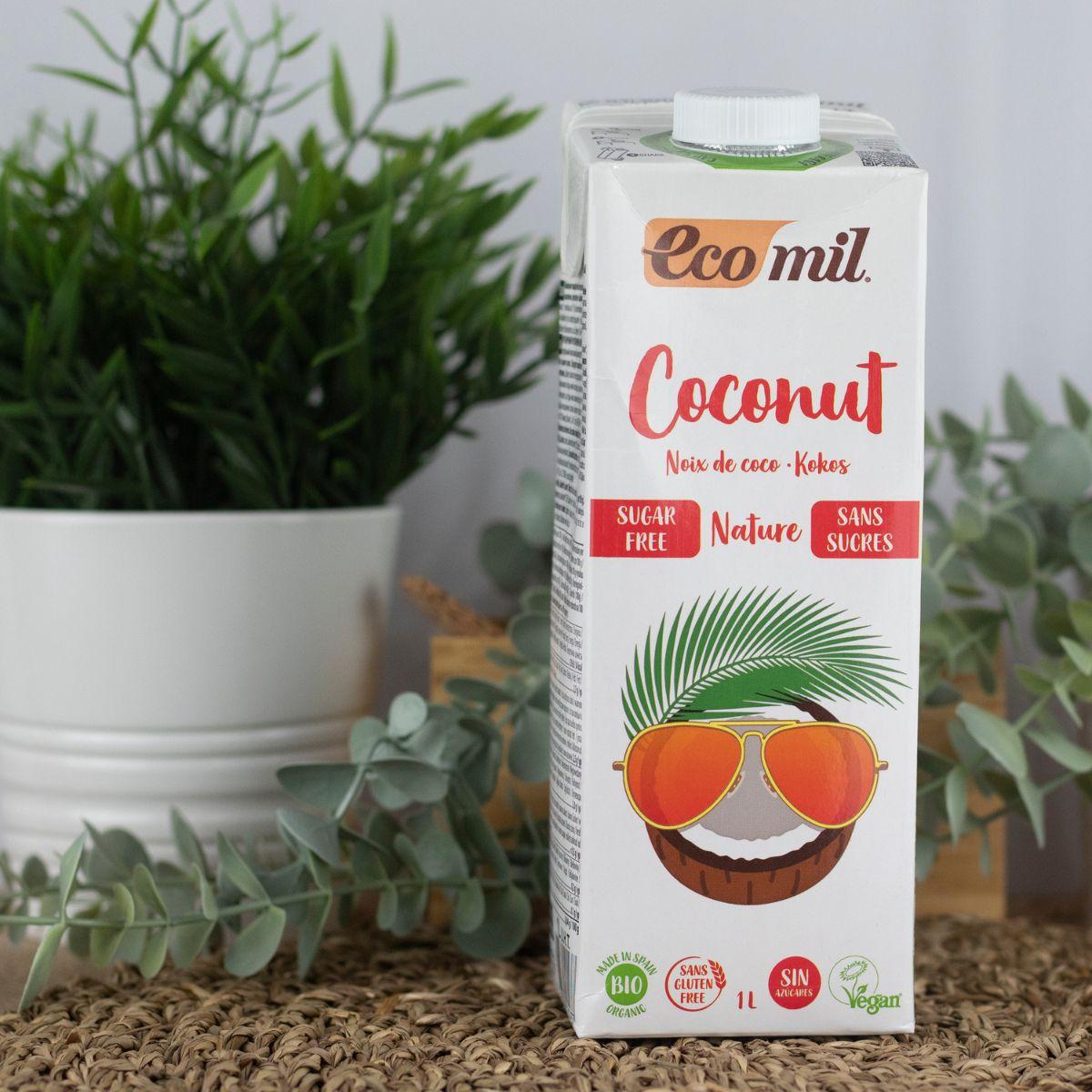 Ecomil Sugar-Free, Gluten-Free and Lactose-Free Coconut Drink 1L