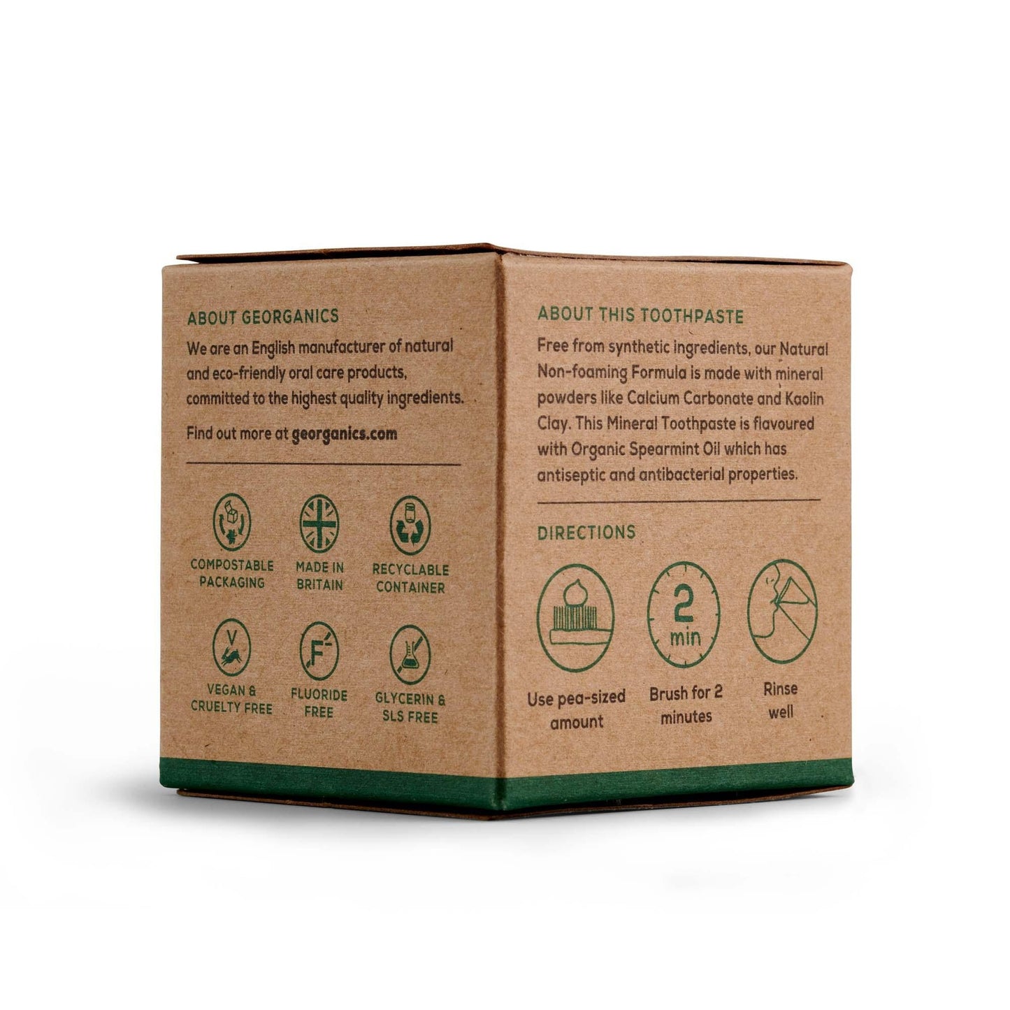 Dentifricio naturale Menta piperita e Cocco Georganics 60 ml