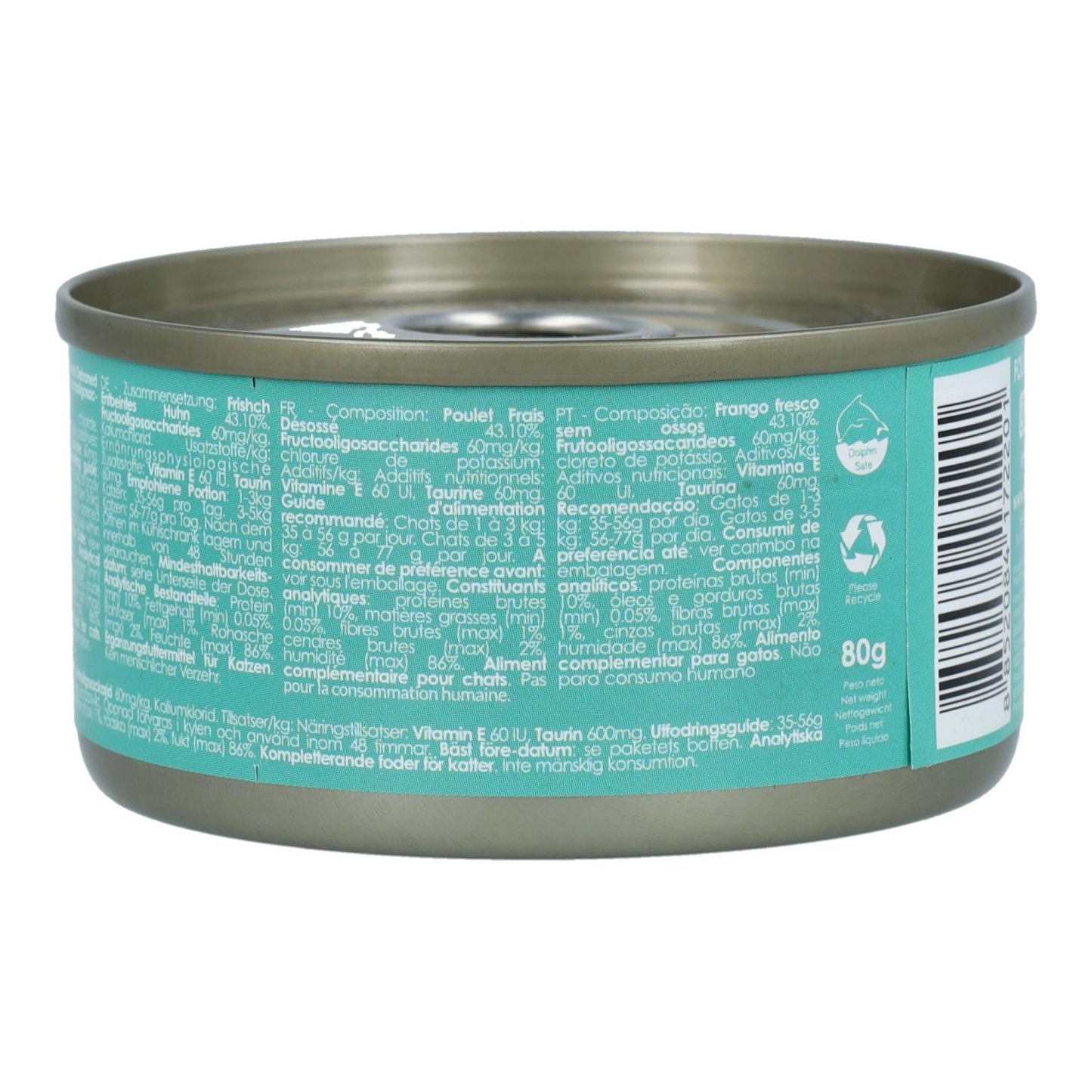 Kit Cat Lata Toppers - Pollo Classic 80 g Cibo umido per gatti in gelatina