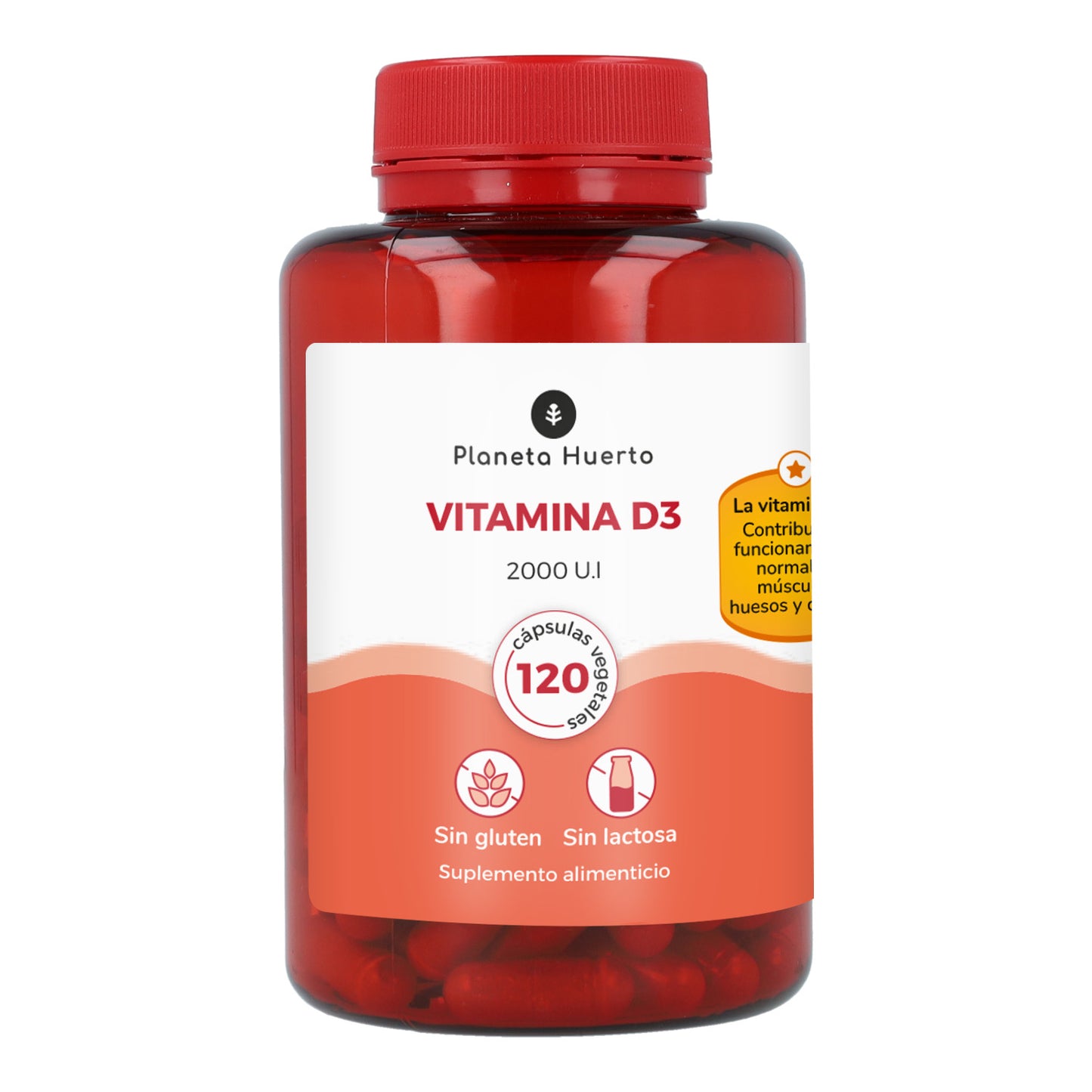 Vitamin D3 2000 U.I Planeta Huerto 120 vegetarische Kapseln