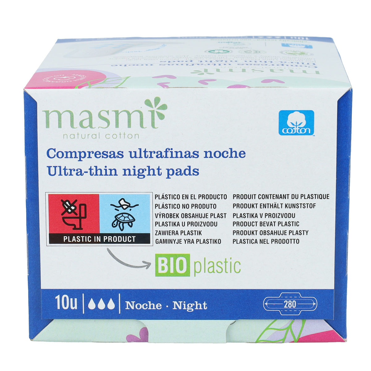 Ultra nachtverbanden 100% katoen Masmi 10 stuks
