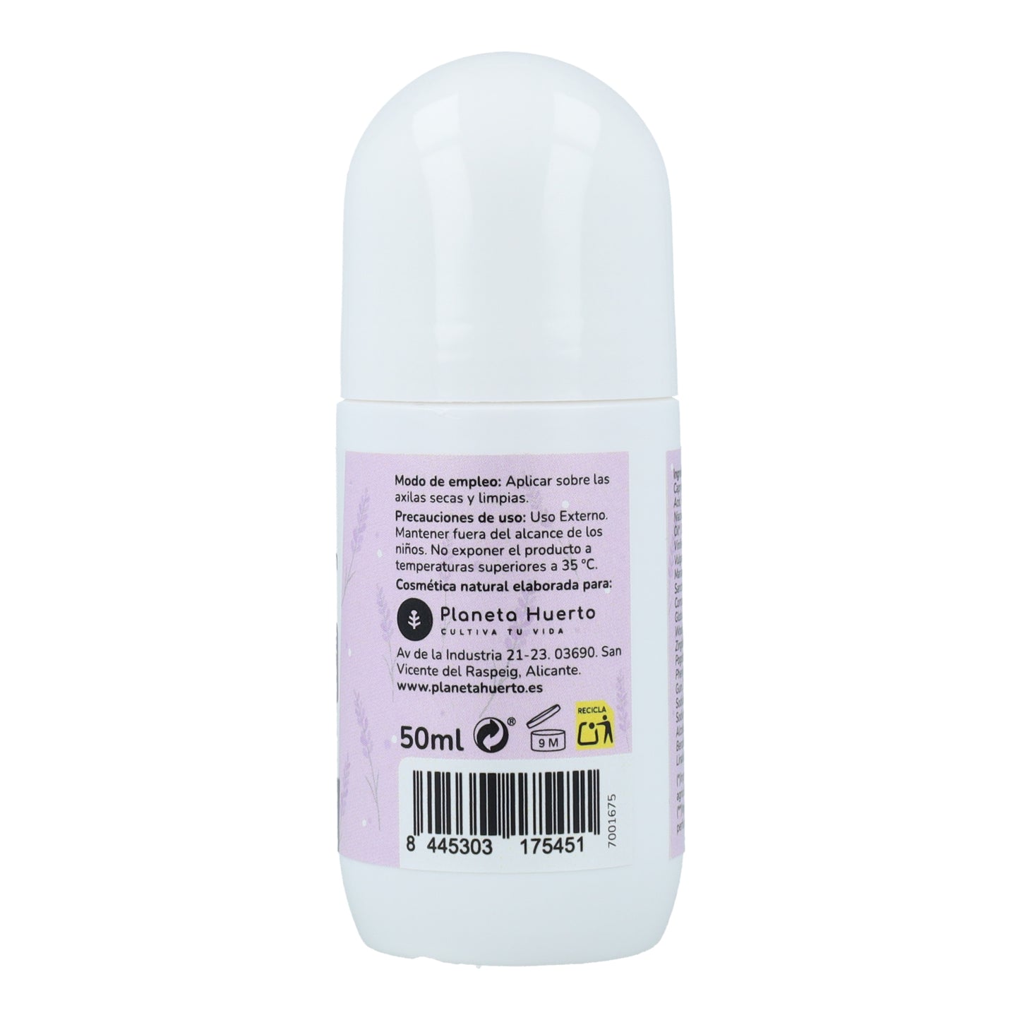 Natuurlijke deodorant roll-on Niacinamide en lavendel Planet Orchard 50 ml