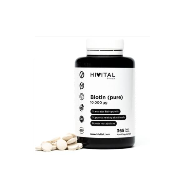 Biotin 10.000 mcg Hivital 365 vegane Tabletten
