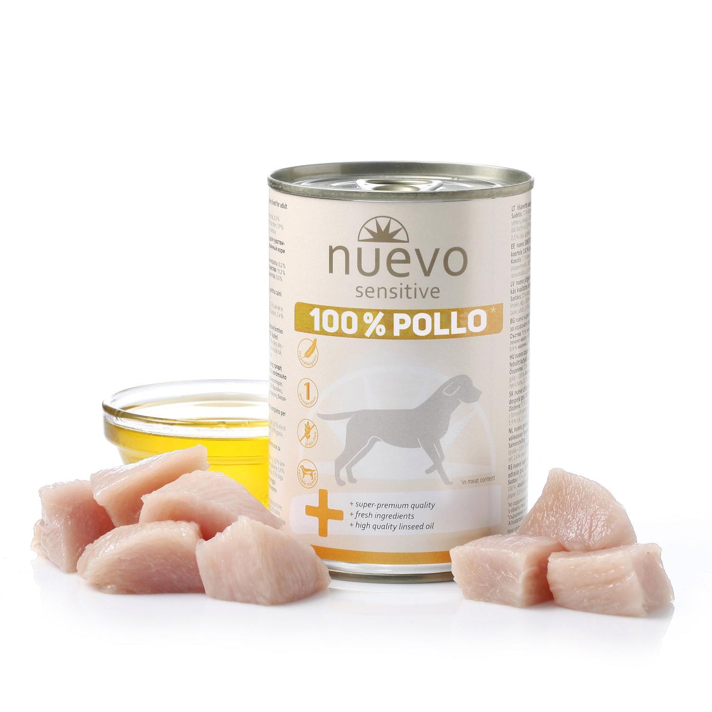 Nuovo Barattolo Perro Sensitive 100% Pollo 400 g monoproteico
