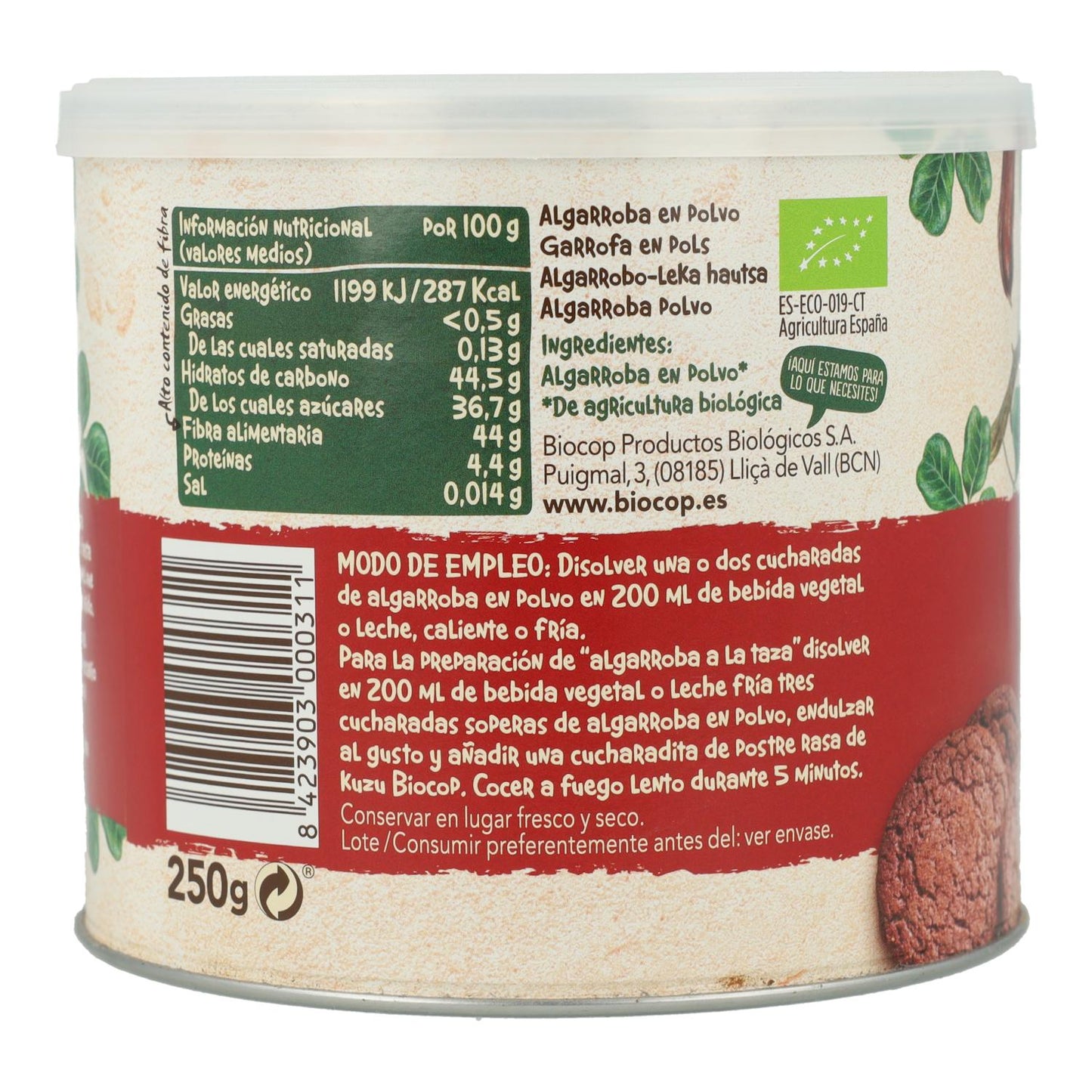 Proszek z chleba świętojańskiego Bio Biocop 250 g