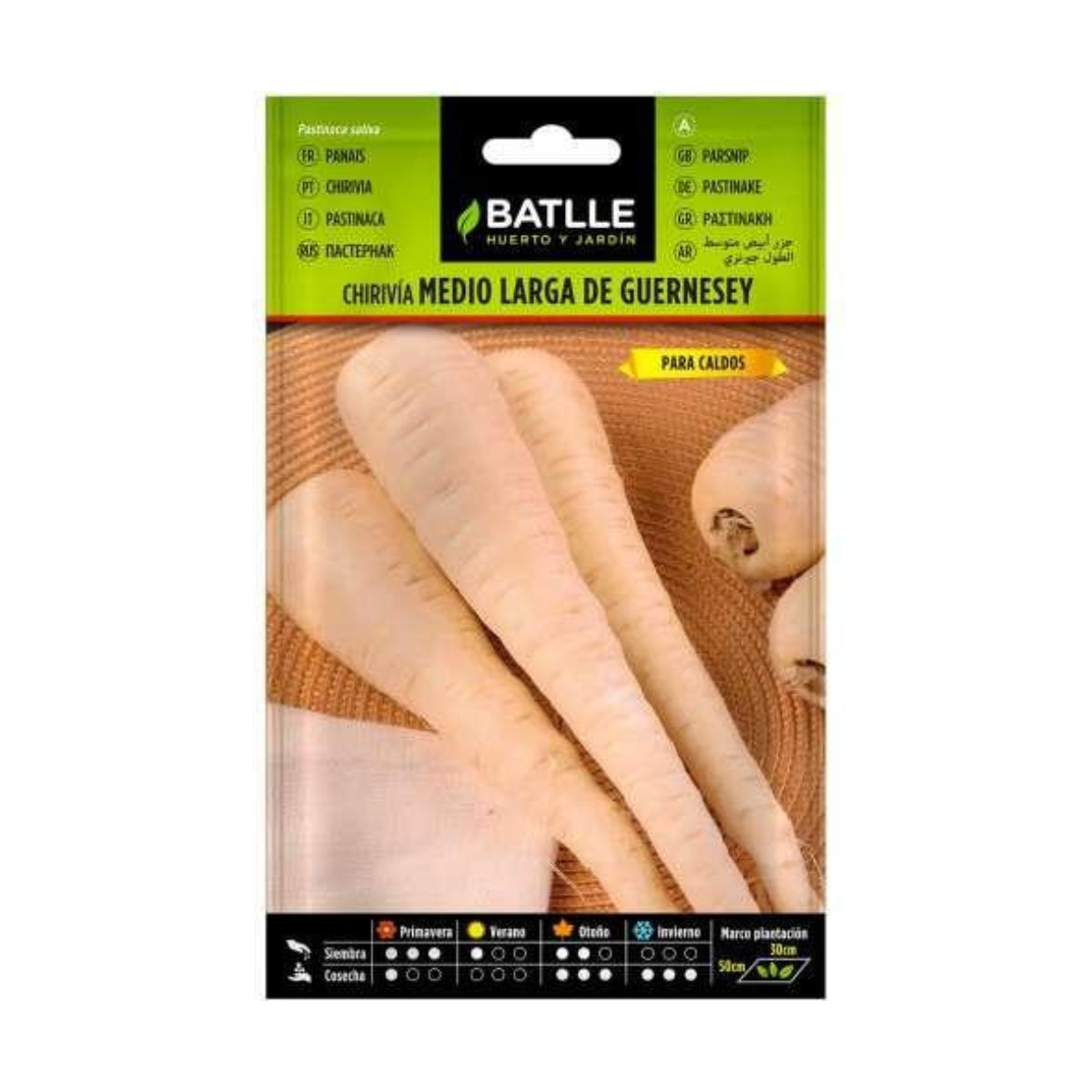 Medium-long Guernsey Batlle Parsnip Seeds