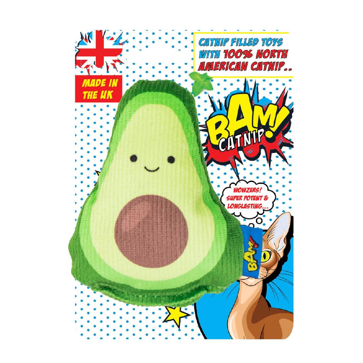 Giocattolo per gatti Ricardo Avocado con catnip BAM!