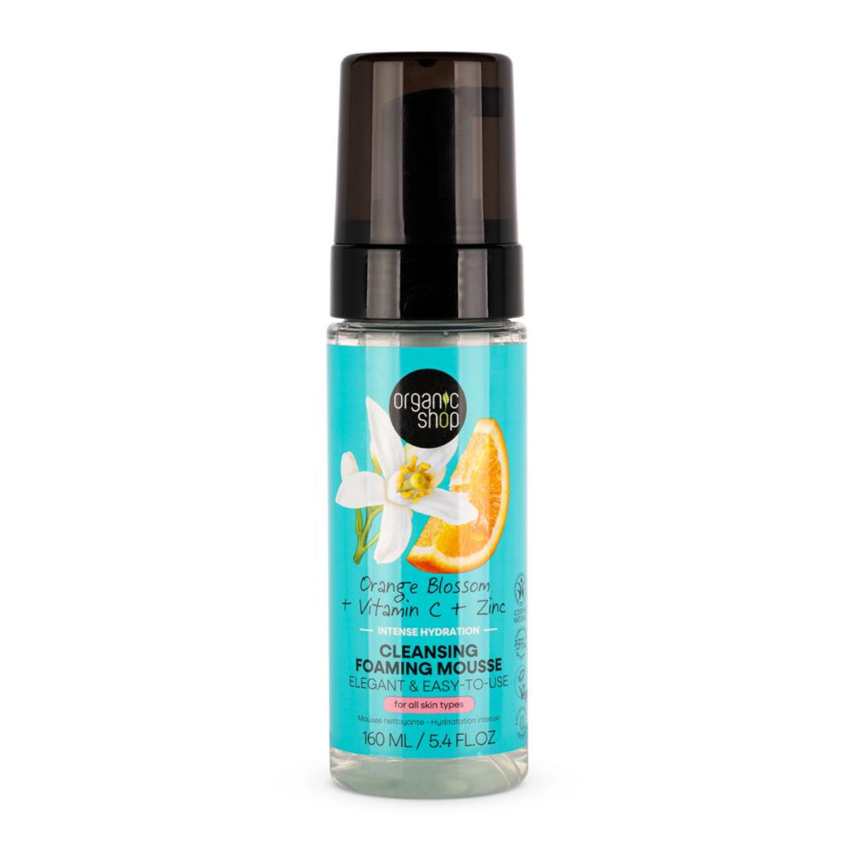 Pianka do twarzy intensywnie nawilżająca Organic Shop 160 ml