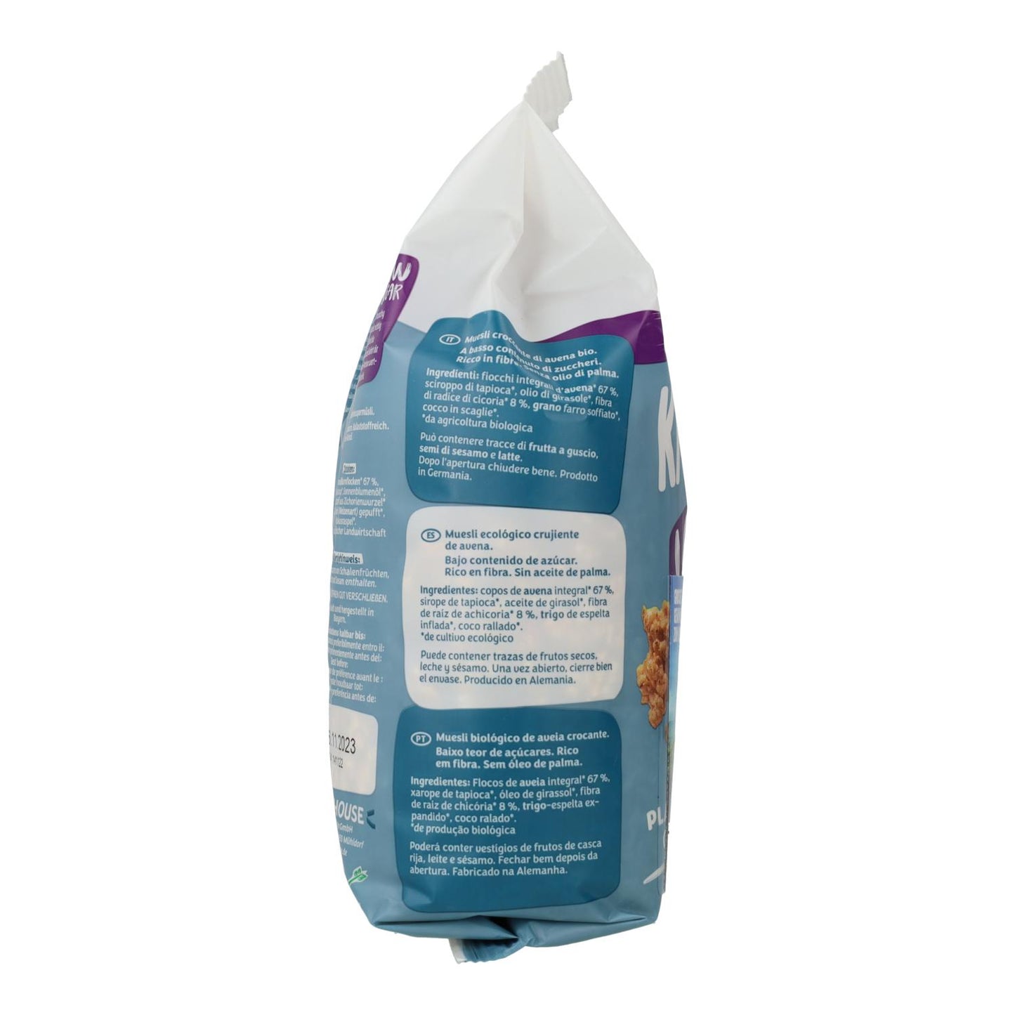 Zuckerarmes Hafer-Müsli Krunchy Barnhouse 375 g