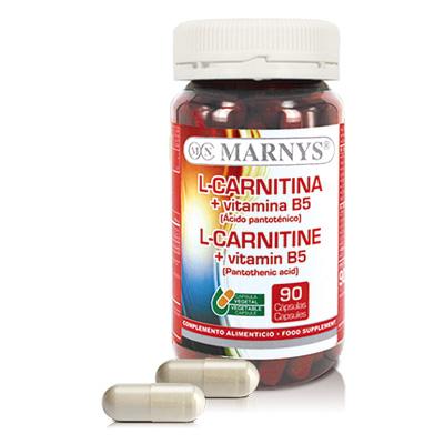 L-karnitin + vitamin B5 Marnys, 90 kapslar 500 mg