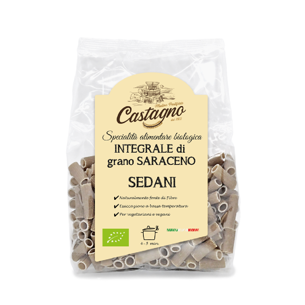 Maccheroni Sedanis di grano saraceno ECO Castagno 250 g