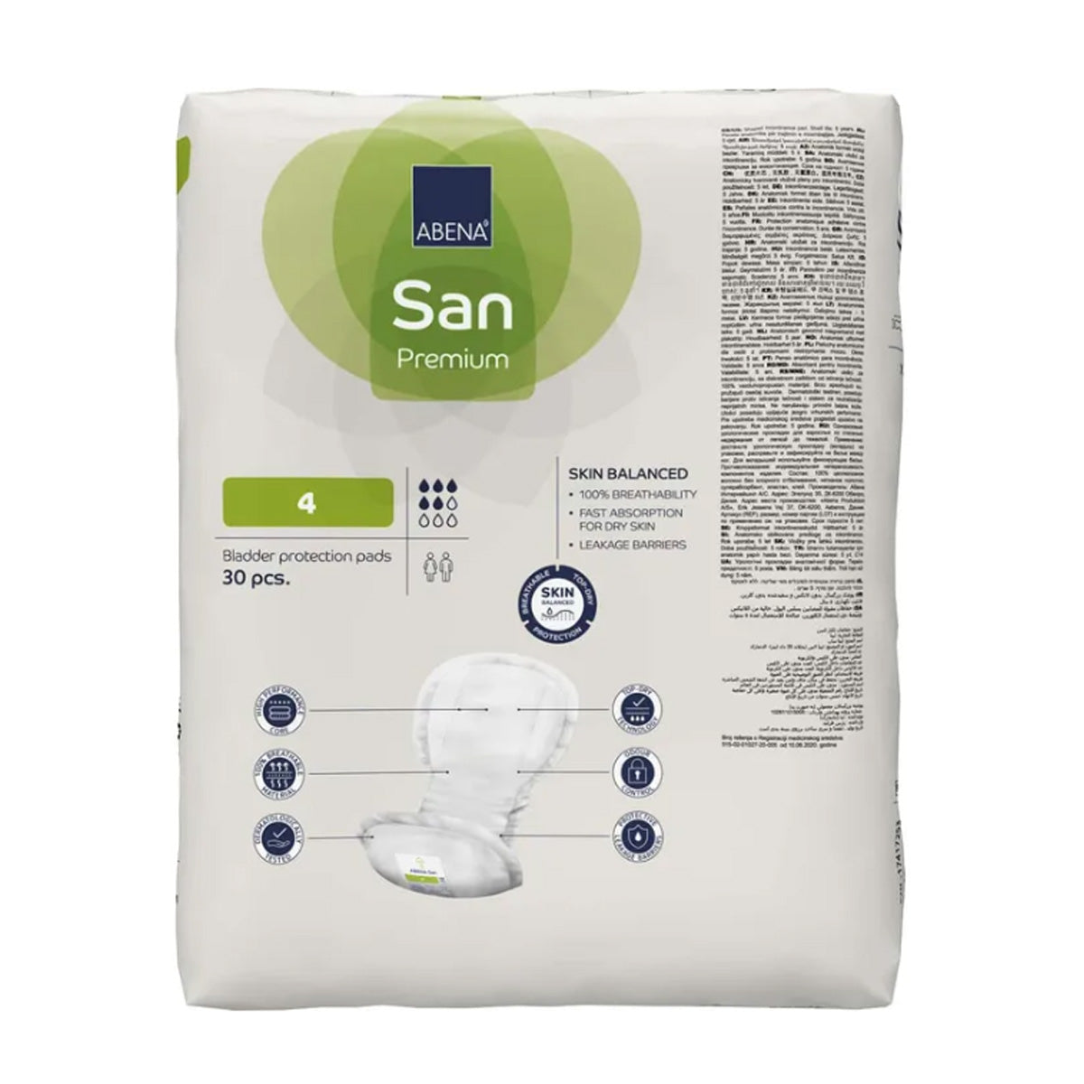 San Size 4 with Premium Adhesive Tape Abena 30 pcs