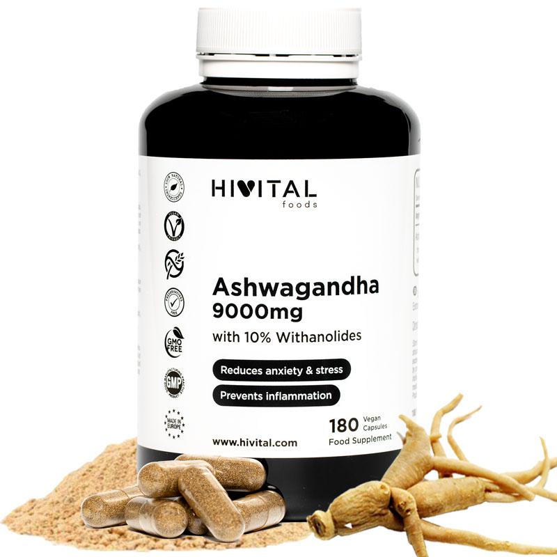Ashwangandha 9000 mg Hivital 180 vegane Kapseln
