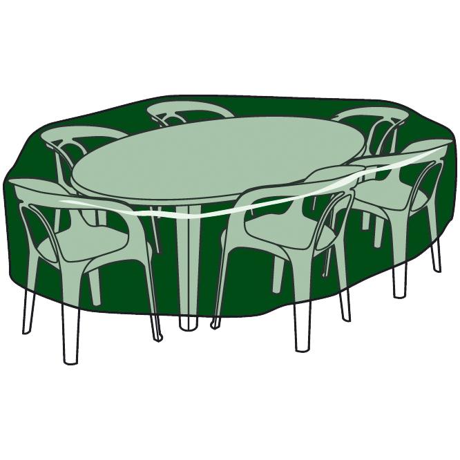 Runder Tisch- und Stuhlbezug aus Polyester 205 cm x 90 cm