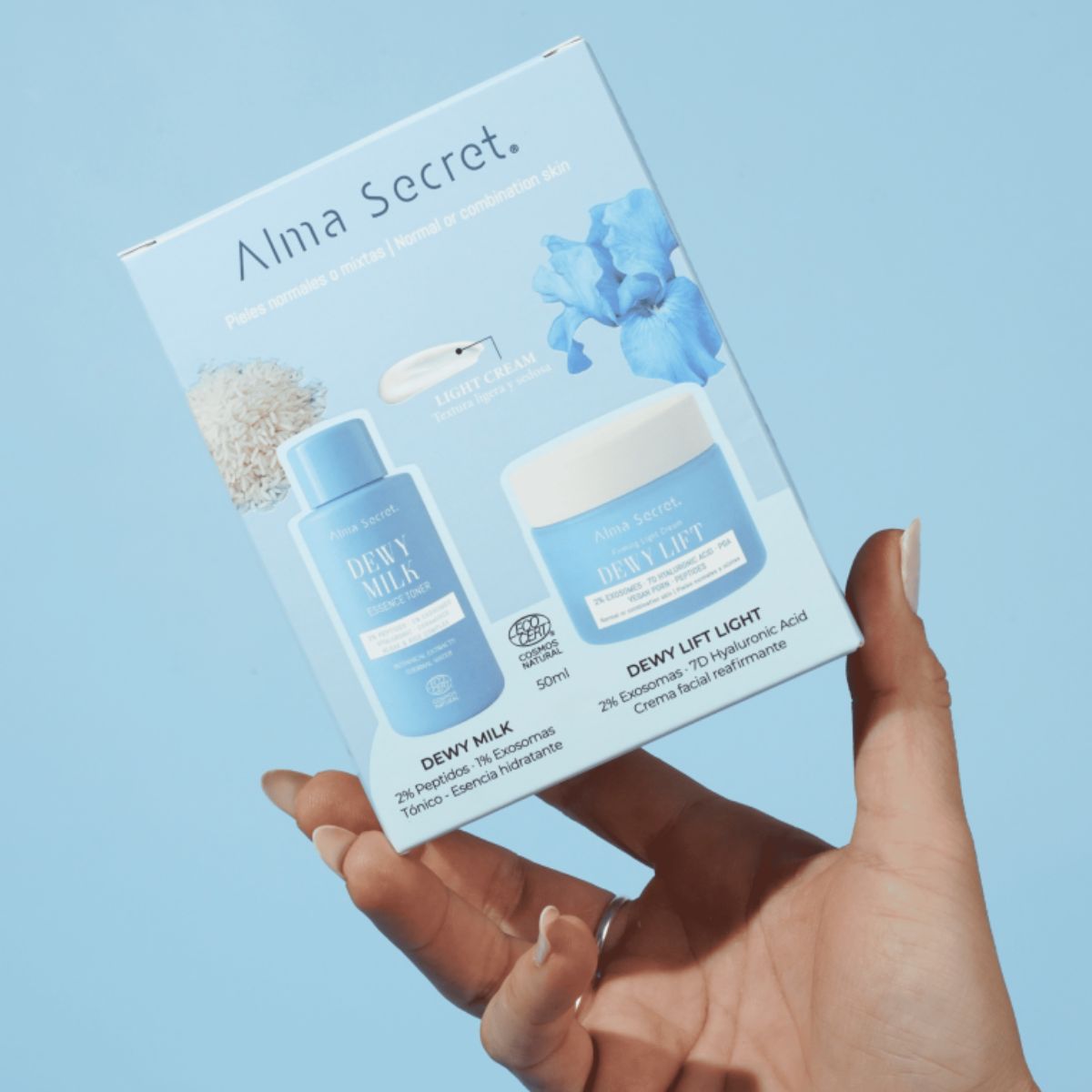 ZESTAW: KREM DZIENNY DEWY LIFT „LIGHT” SKÓRA NORMALNA-MIESZANA 50 ML + MINI TONIK DEWY MILK 50 ML