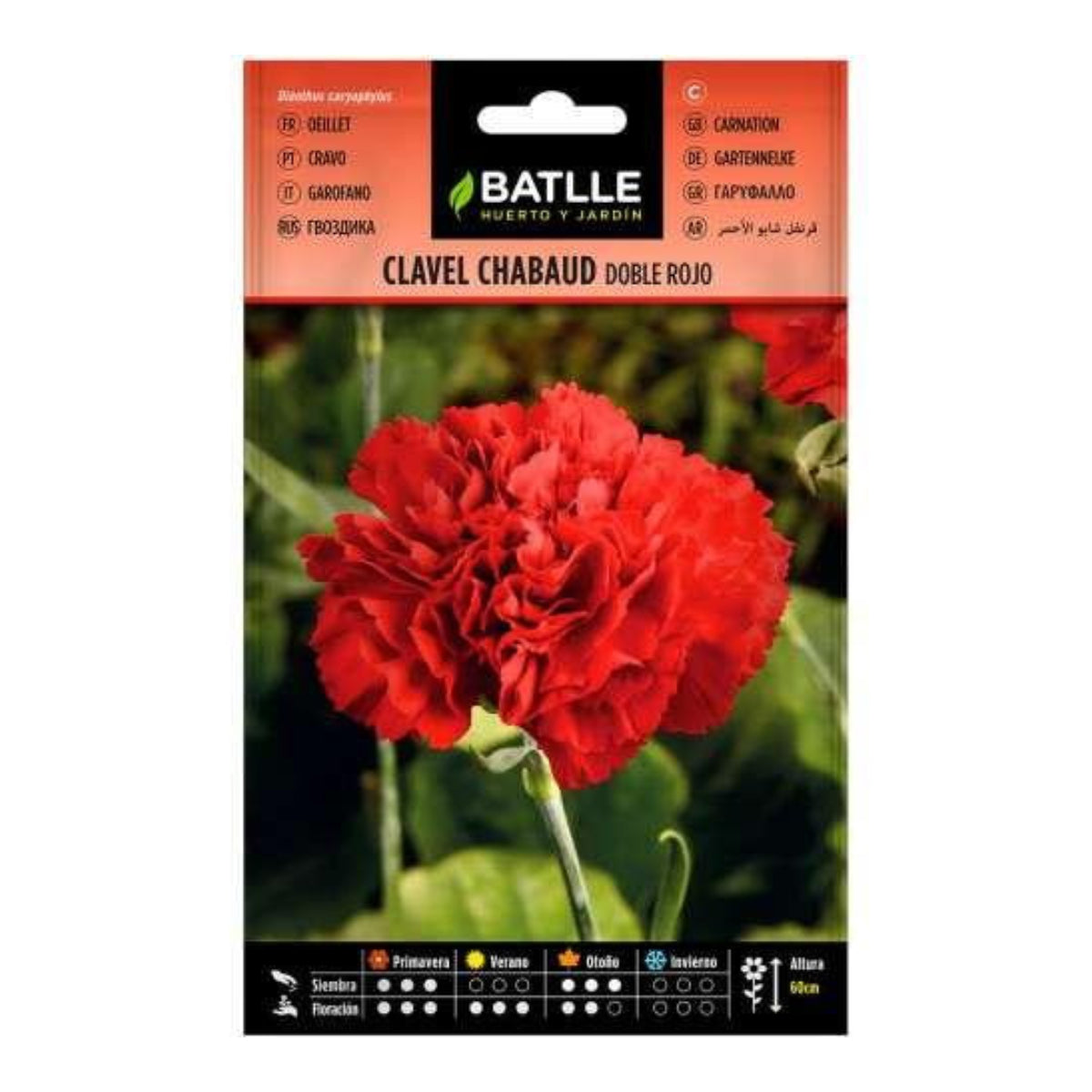 Zaden van dubbele rode anjer Batlle