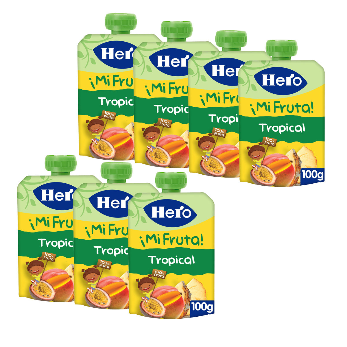 7-pack Hero Tropical Yoghurt 100 g