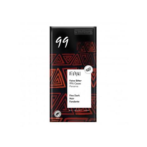 Vivani Organic Panama 99% Dark Chocolate with Coconut Sugar 80g