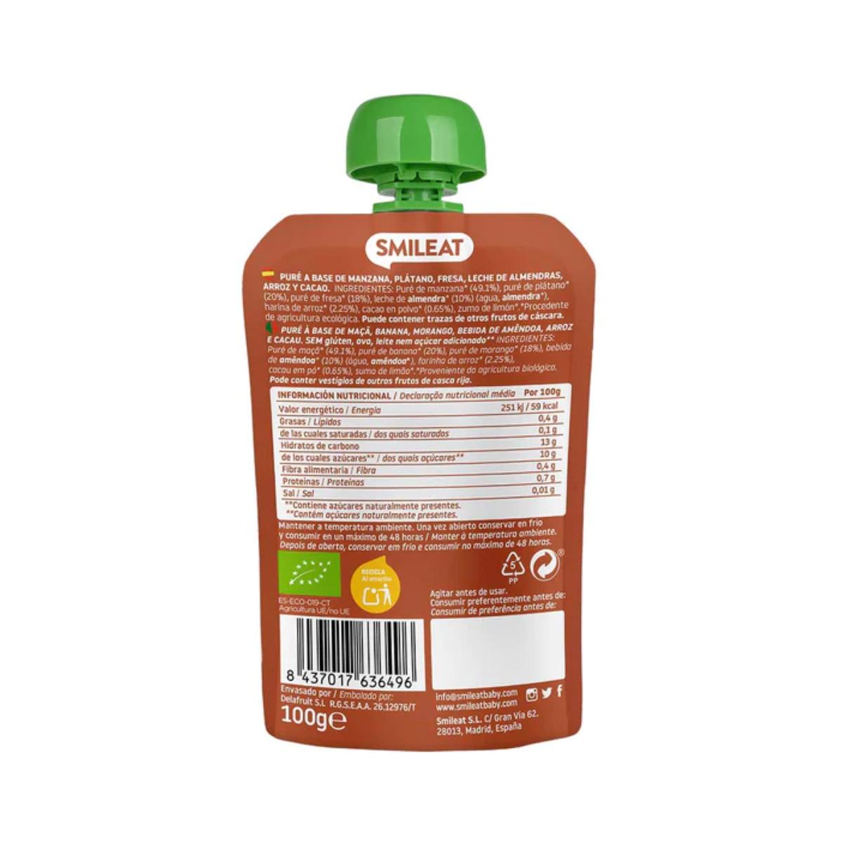 Pouch Mandorla, Cacao e Fragola ECO Smileat, 100 g