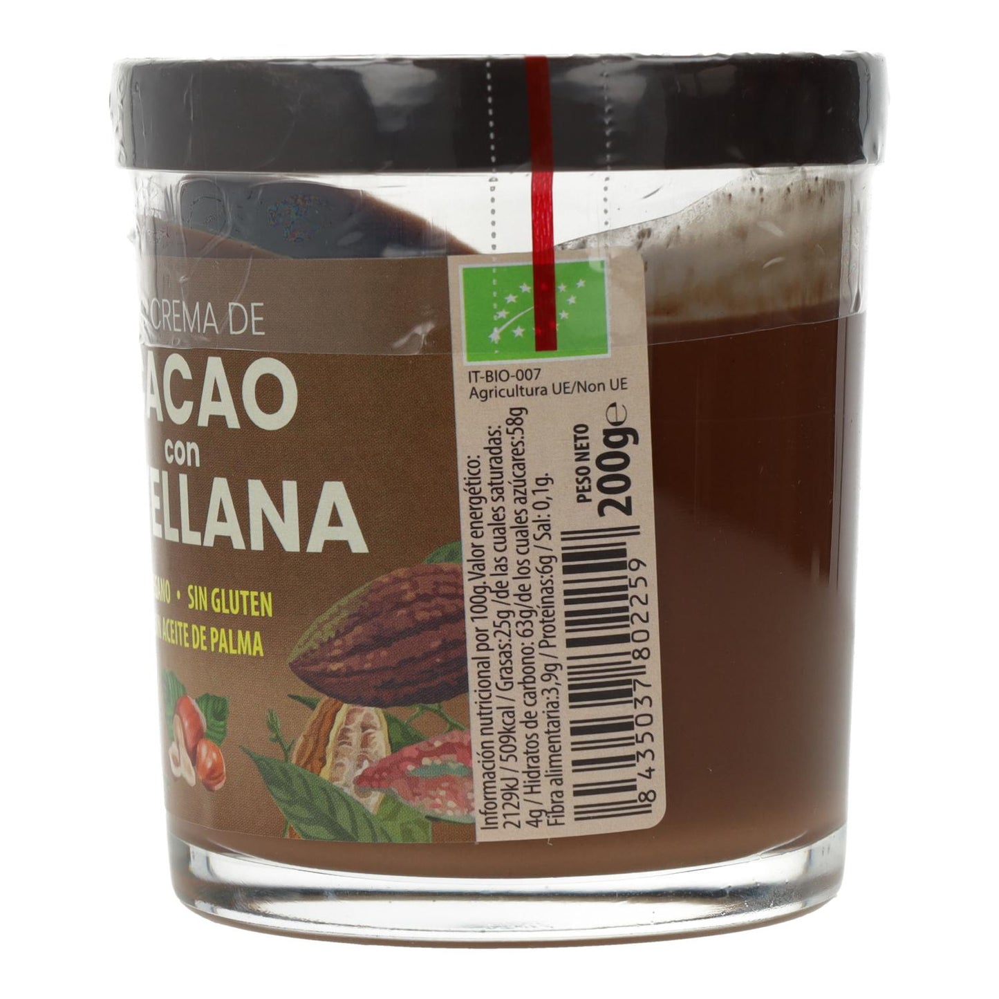 Crema al cacao e nocciole Bio Sol Natural 200 g