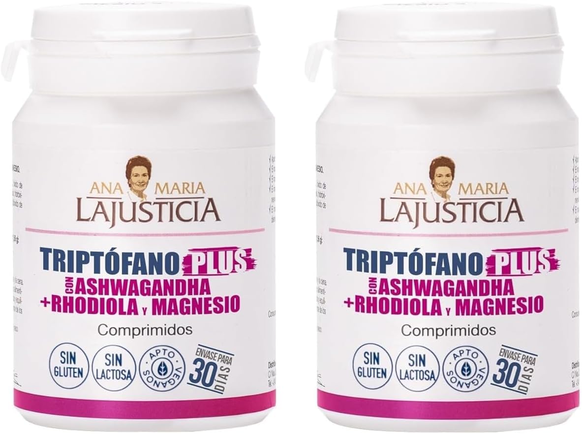 Pack X2 Tryptofaan plus met ashwagandha + rhodiola en magnesium Ana María LaJusticia 60 tabletten