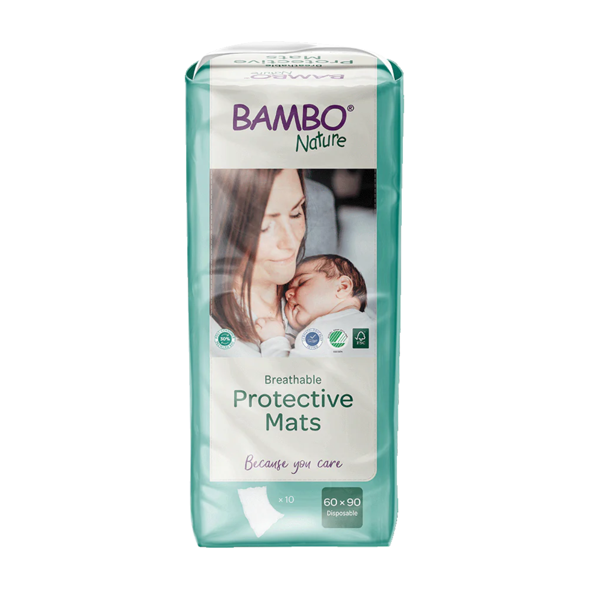 Ochraniacz na łóżko przeciw wyciekom Bambo Nature 60x90 cm 10 szt.