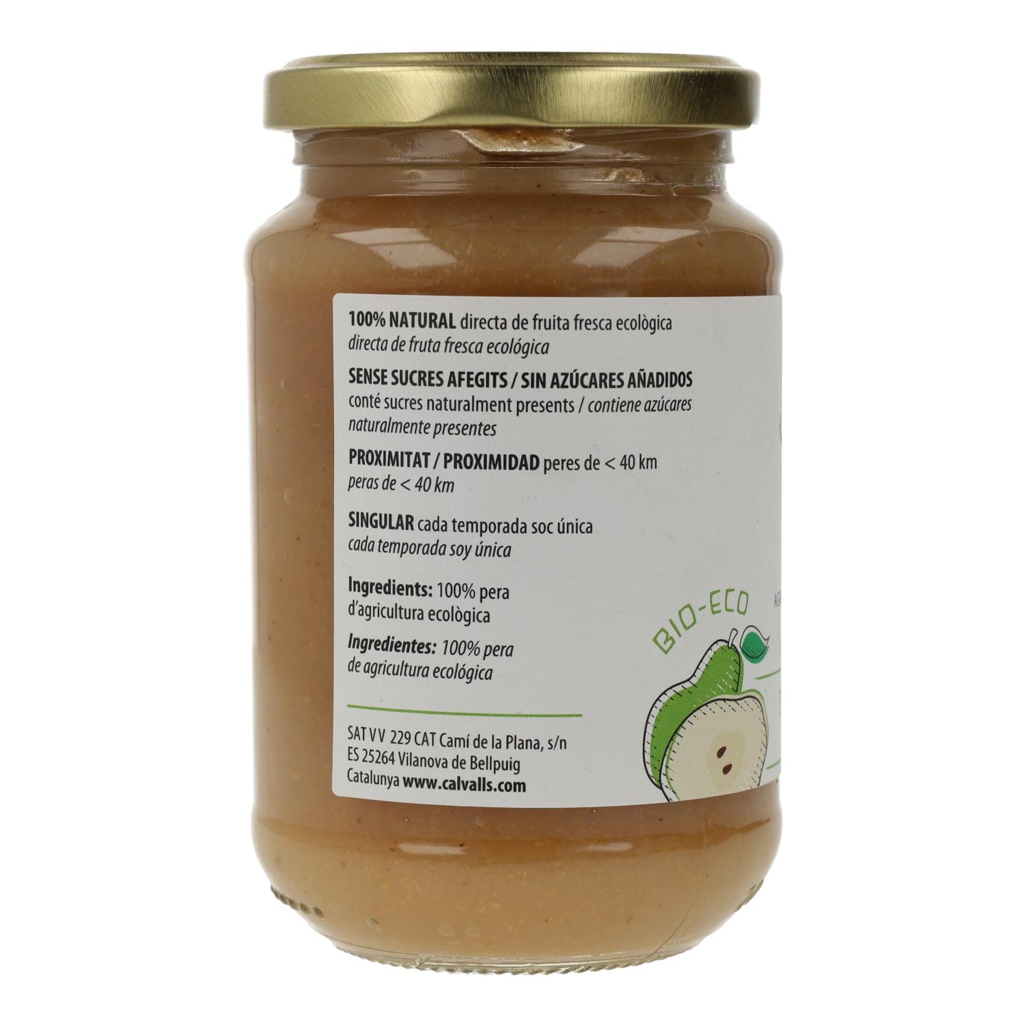 Cal Valls organic pear compote, 350 g