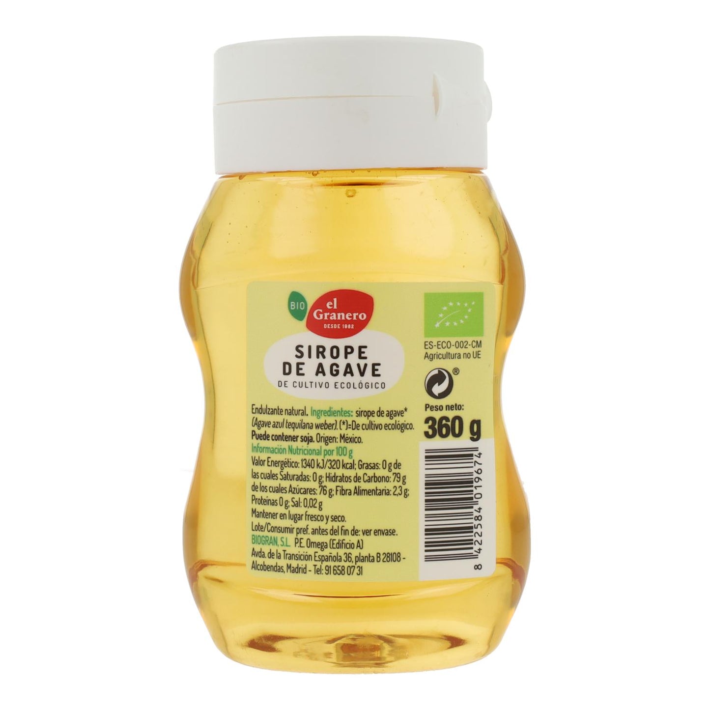 Sciroppo d'agave Bio El Granero 360 g