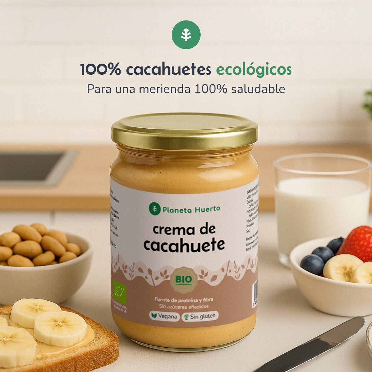 Crema de Cacahuetes ECO Planeta Huerto 700g