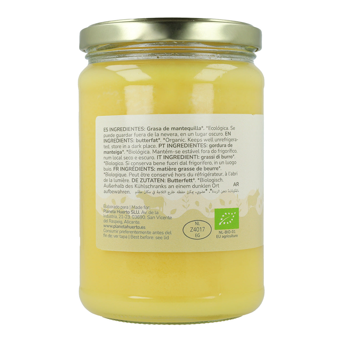Packung 3xGhee geklärte Butter ECO Planeta Huerto 500 gr