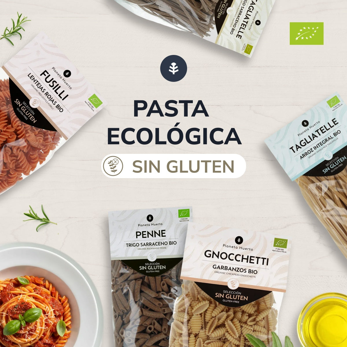 Spirale z brązowego ryżu ECO bezglutenowe Planeta Huerto 500 g