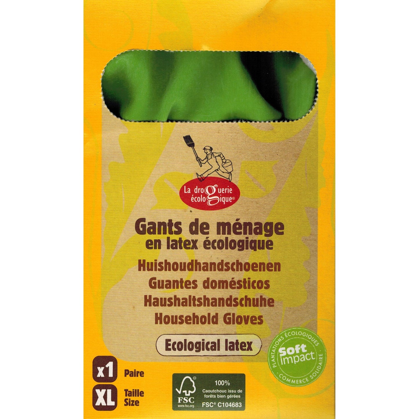 Gants en latex FSC La Droguerie Écologique taille M