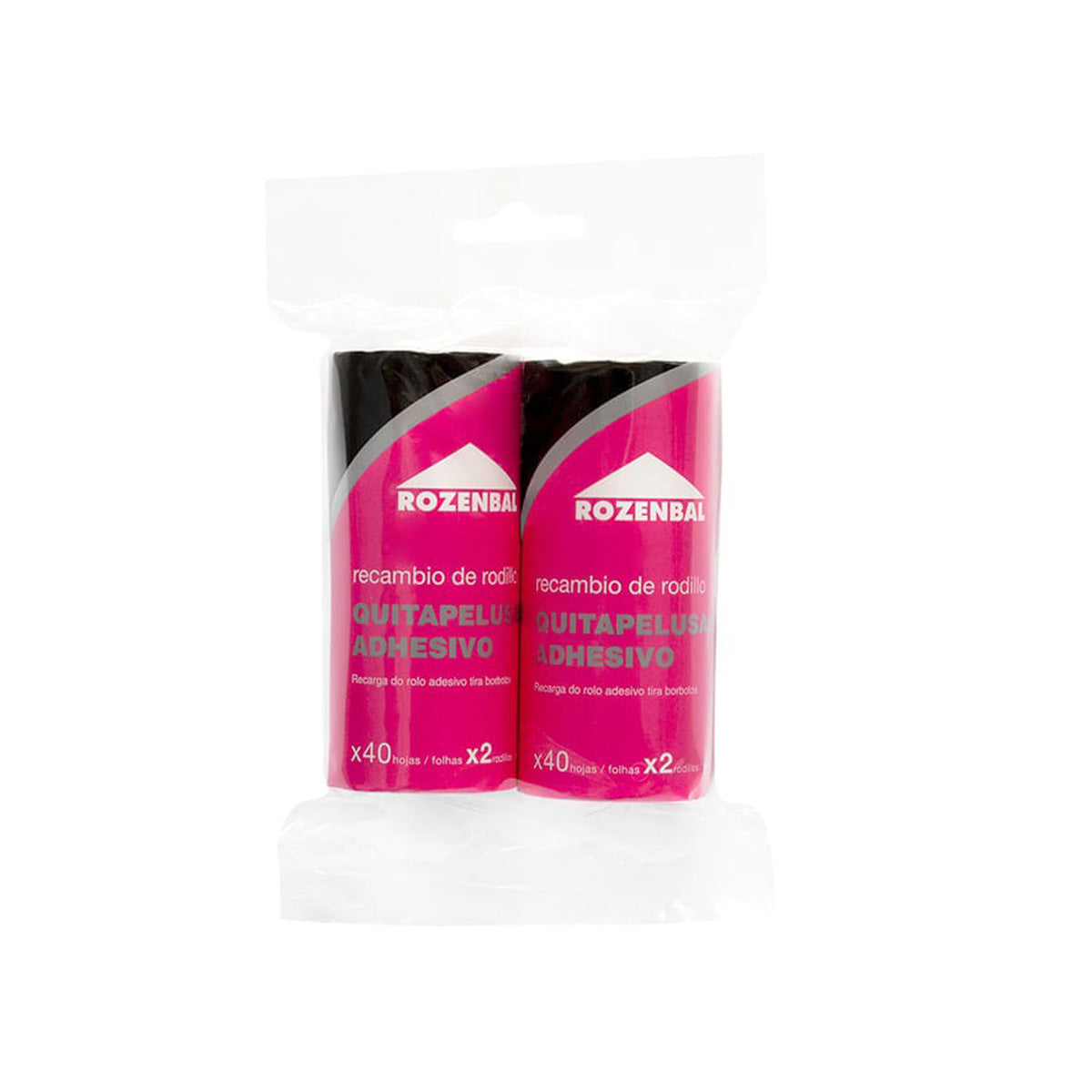 2 Ricariche rullo spazzola per pelucchi 40 fogli ROZENBAL
