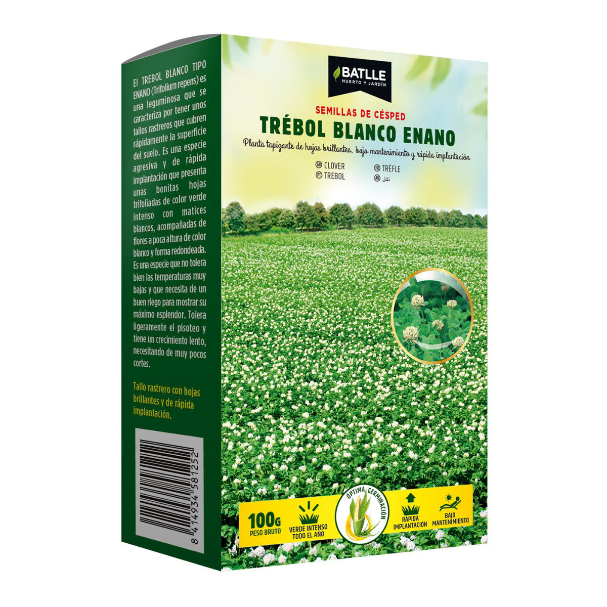 Graines de trèfle blanc nain Repens Batlle 100 g