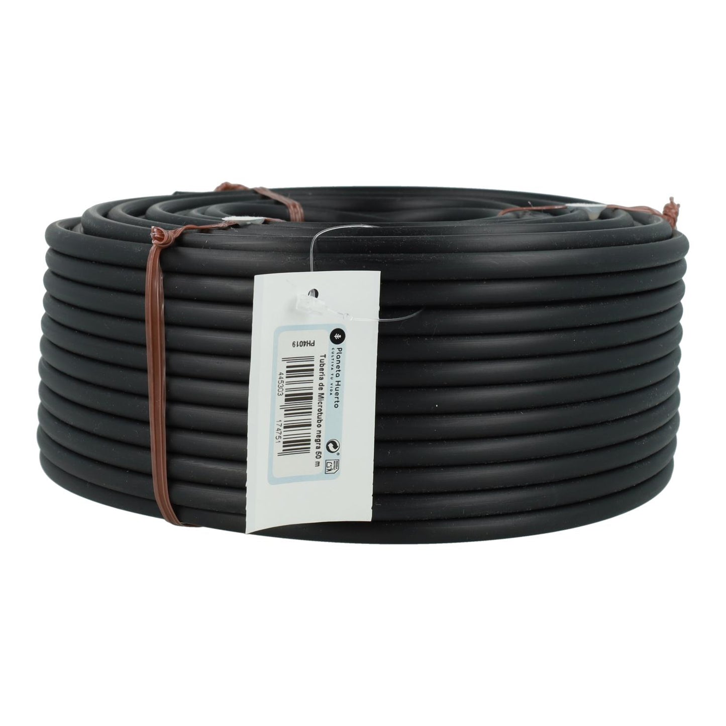 Svarta mikroslangar Ø 4 mm Planeta Huerto 50 m
