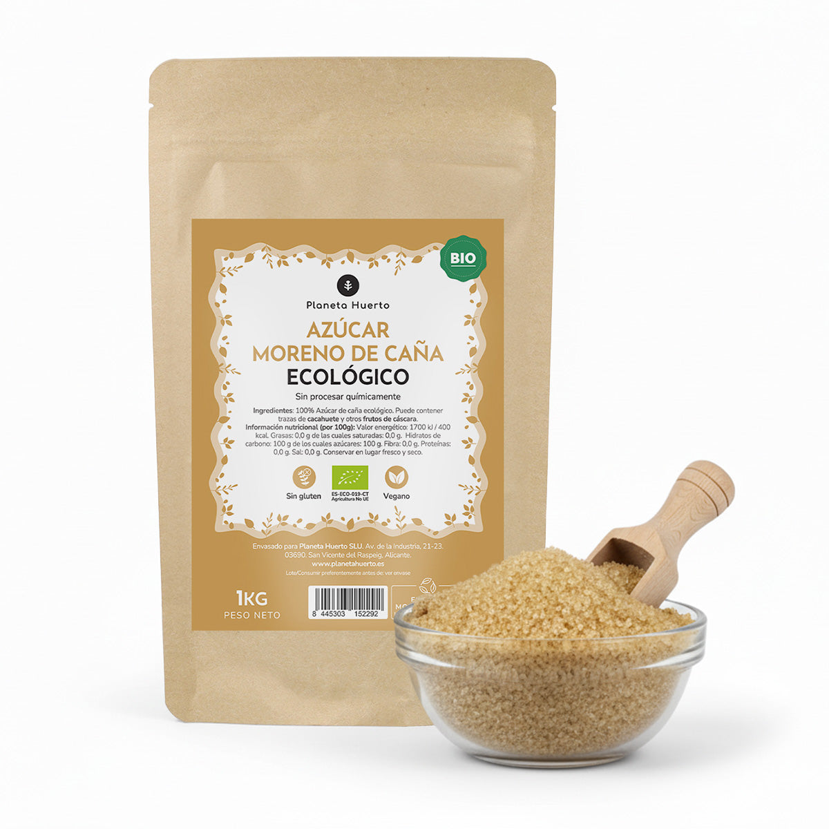 Brązowy cukier trzcinowy ECO Planeta Huerto 1kg