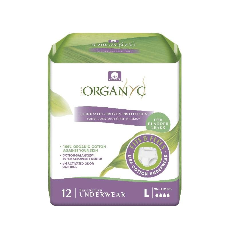 Inkontinenzwindeln aus Bio-Baumwolle Größe L (95-120 cm) Organyc 12 Stück