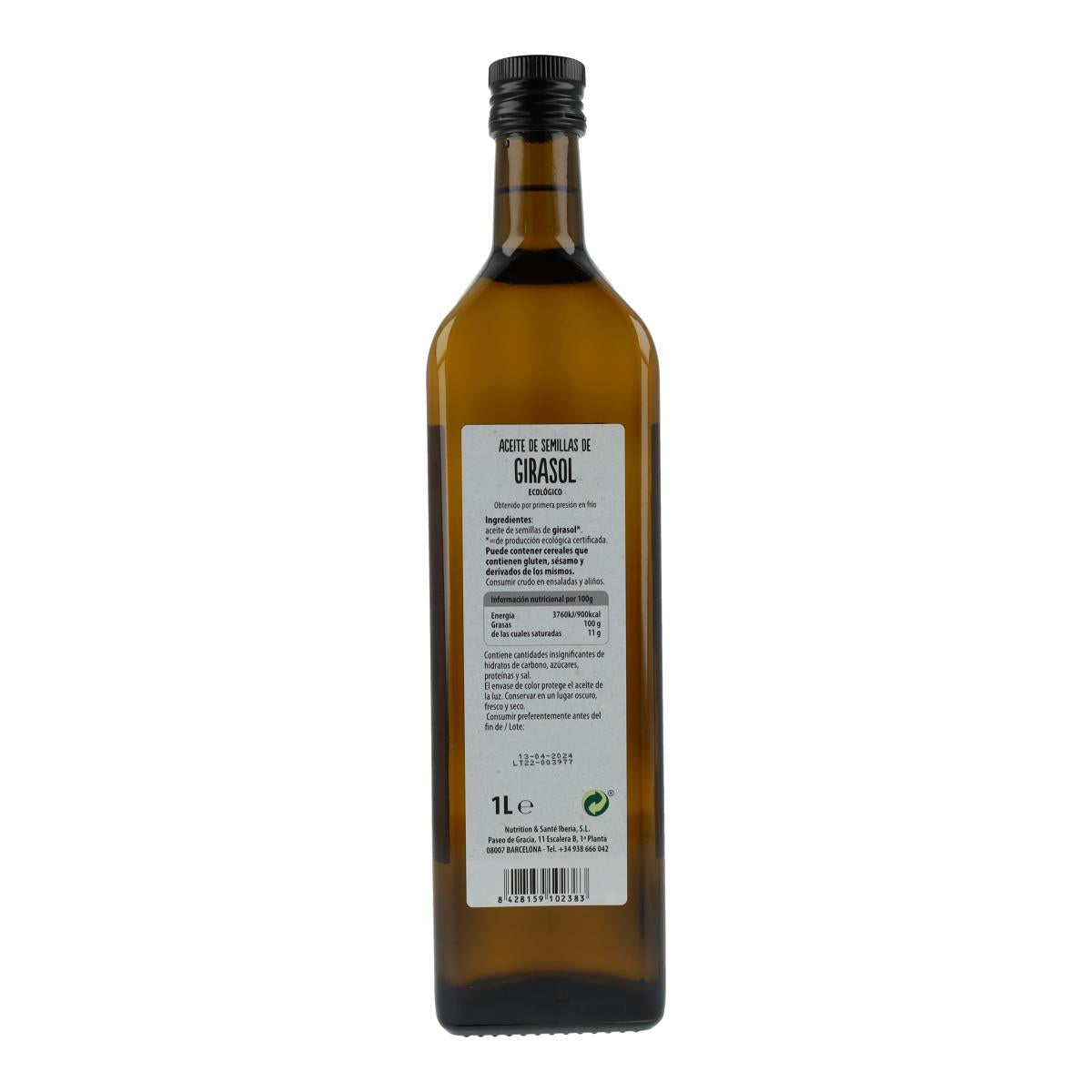 Biologische zonnebloemolie, 1 l. Natursoy