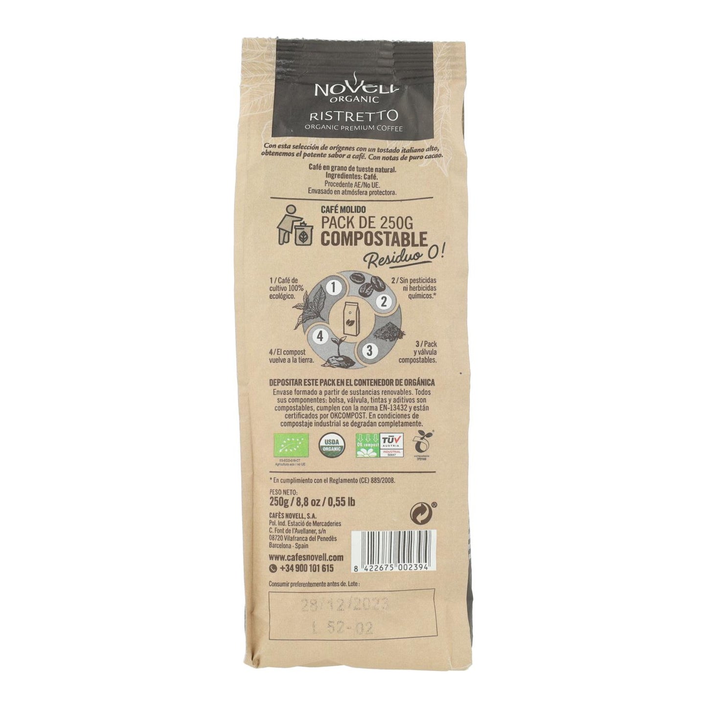 Caffè macinato eco Ristretto 250 g